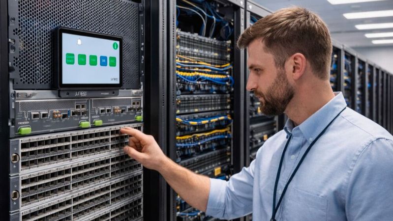 Zum MWC 2026 präsentierte HPE neue PTX-Router, Gen12-Server für 5G und agentische WAN-Automatisierung für KI-Infrastrukturen.(Bild:  HPE)