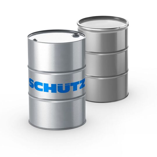 Das neue Laserfass von Schütz kombiniert hochqualitatives Material mit modernster Fertigungstechnik und setzt damit einen vollkommen neuen Standard.(Bild:  Schütz)