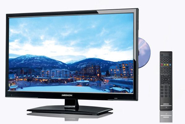 Der LED-Backlight-TV hat einen DVD-Player, einen HD-Triple-Tuner und einen Mediaplayer integriert. (Bild: Aldi)