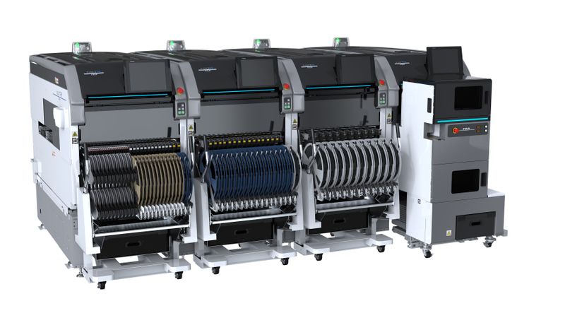 Zur „R-Maschinenreihe“ zählt die Smart-Factory-Plattform NXTR-S. Sie bietet ein modulares Design, das schnelle Anpassungen bei veränderten Bedarfen in der Produktion ermöglicht. (Bild: Fuji)