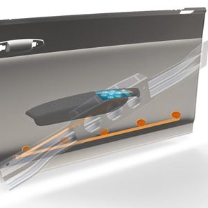 Pkw-Tür mit gedruckten Funktionen