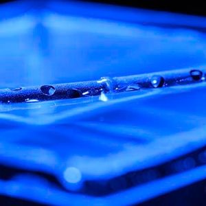 “If you severely damage the tubes with as many holes as you can punch, they still float,” says Guo.(Source:  J. Adam Fenster / University of Rochester)