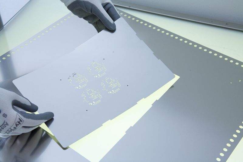 Mit der zunehmenden Miniaturisierung von Elektronikbauteilen werden auch die Aperturen in den SMD-Schablonen immer feiner. Beim Druckprozess müssen die Öffnungen daher scharfkantig und die Oberfläche antihaftbeschichtet sein. (Bild: Photocad)