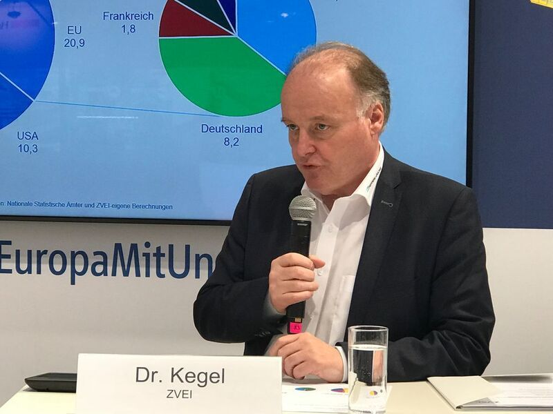 Dr. Gunther Kegel, Vorsitzender des Fachverbands Automation im ZVEI, betonte, dass die Automatisierer keinen Grund zur Klage hätten.  (U. Drescher/konstruktionspraxis)
