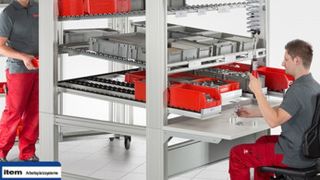 Arbeitstisch 4 E FIFO, geprüft und empfohlen. (Bild: Item)