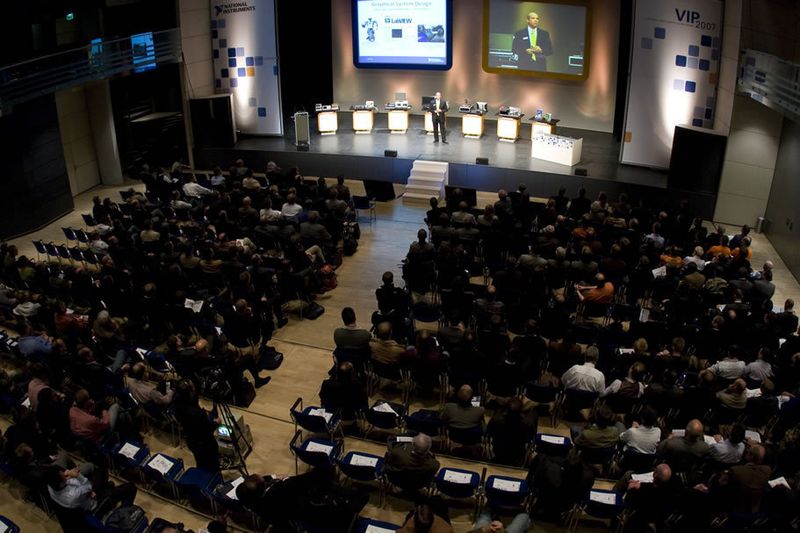 VIP 2007: Während der Keynote-Präsentation wurde ein Überblick über den aktuellen Entwicklungsstand bei National Instruments gegeben (Archiv: Vogel Business Media)