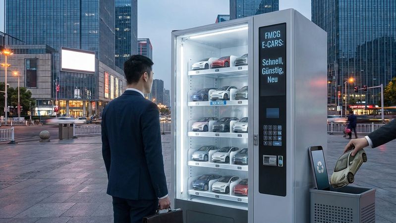 In China läuft eine Debatte darüber, ob Autos zu Wegwerfartikel geworden sind.(Bild:  KI-generiert)