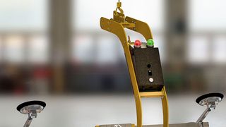 Das „eT-Hover-Loop“-Hebegerät wendet Lasten um 180°. (Eurotech)