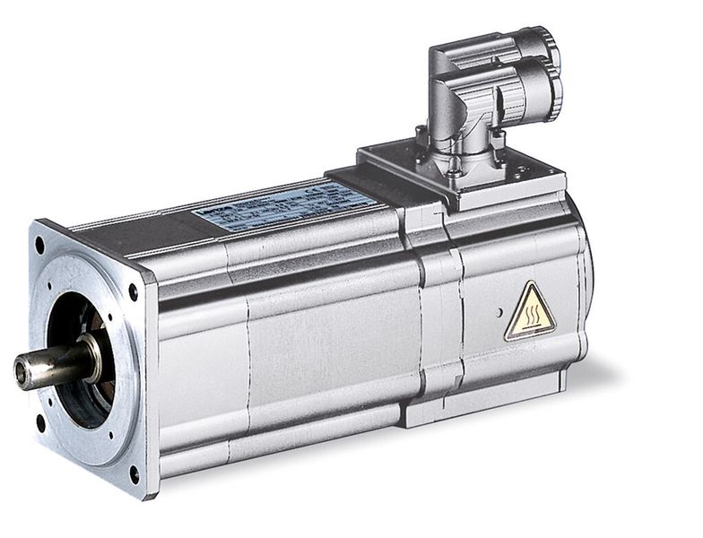 Bild 3: Ein permanenterregter und mit Resolver ausgestatteter Servomotor von Lenze leistet einen wichtigen Beitrag zur hohen Energieeffizienz des Servopressenantriebs Tox-Electricdrive. (Bild: Lenze)