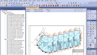 DIG-CAD-7-Aufmaß 5.0 mit Aufmaßebenen aus dem Leistungsverzeichnis. (Bild: MWM Software & Beratung GmbH)