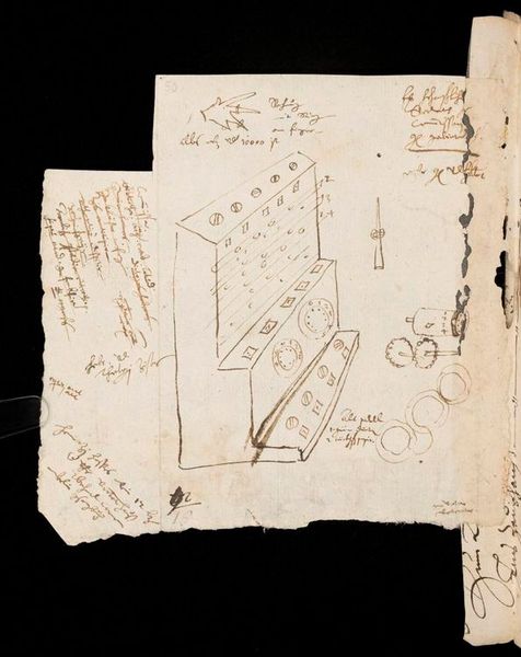 Das zentrale Bauteil der Rechenmaschine war ein Addierwerk mit sechs Zahnrädern, über die jeweils die Ziffern von 0 bis 9 eingestellt wurden. Die Skizze entstammt einem Brief Schickards an seinen Freund Johannes Kepler.  (Bild: Quelle - PM Tübingen)