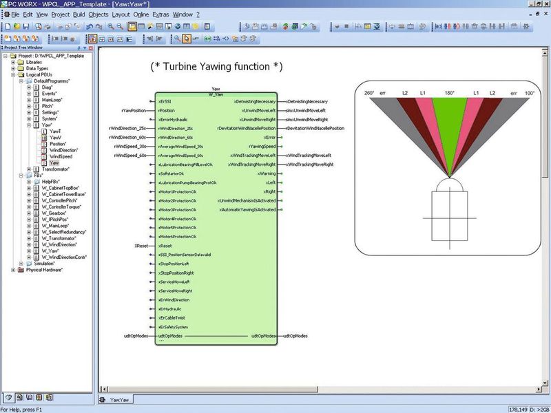 Bibliotheks-Module mit Steuer- und Regelfunktionen für WEA verkürzen das Software-Engineering  (Bild: Phoenix Contact)