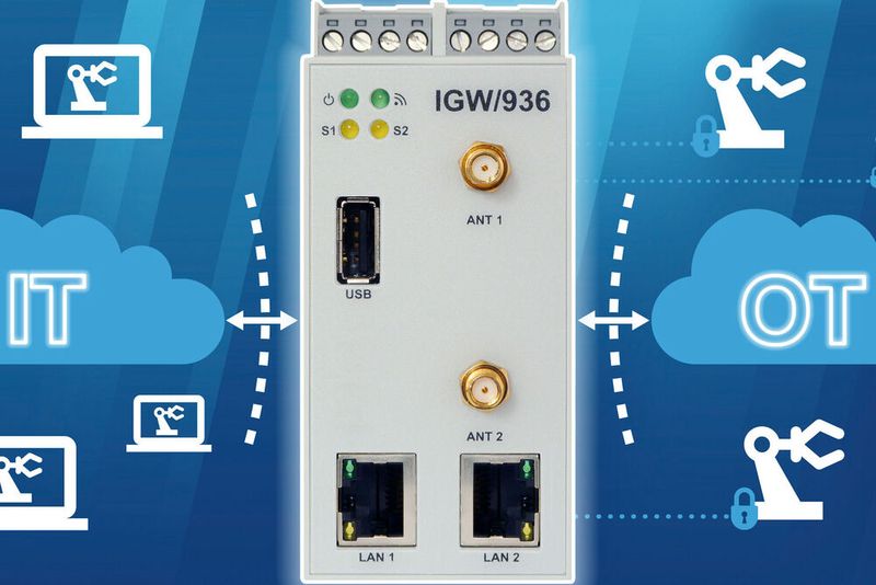 Aufgrund neuer rechtlicher Vorgaben sind Unternehmen in Zukunft dazu verpflichtet, erkannte Schwachstellen mit Software-Updates zu beheben. SSV zeigt dafür eine neues Gateway auf der SPS, der den Zugriffsschutz der OT-Netzwerkschnittstellen gewährt und mithilfe von Sensoren auch den Zutritt zu Schaltschränken sowie Manipulationen der Umgebungsbedingungen überwacht. Steht kein Update zur Verfügung, ist ein virtueller Patch für das externe IGW/936A OT/IT Gateway eine Retrofit-Alternative. SPS 2023: Halle 6, Stand 241G. (Bild: SSV)