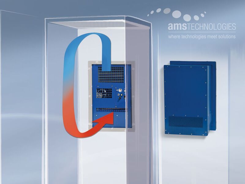 AMS Technologies stellt einen kompakten und robusten Anbau-Schaltschrankkühler mit bis zu 400 W Luft-Kühlleistung vor.