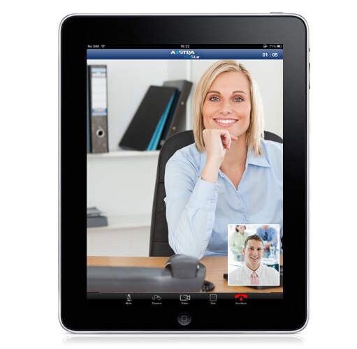 Sehen, mit wem man spricht – dank des Softwareclients von Aastra geht das auch mobil auf dem iPad. (Archiv: Vogel Business Media)