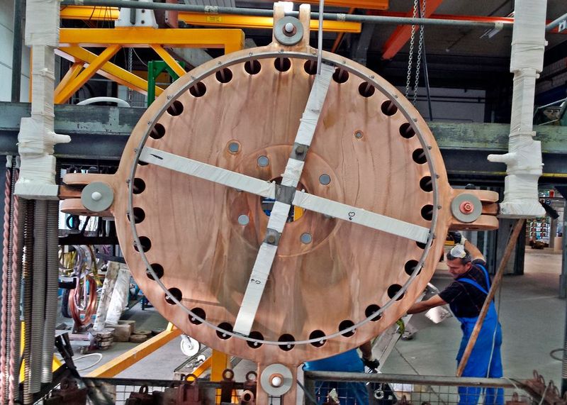 Offshore-Flansch mit Bronzebeschichtung. (Bild: MTV Metallveredlung)