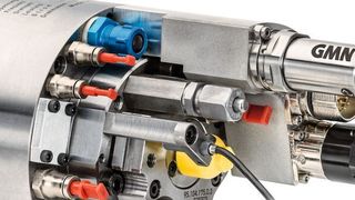 Die Rückseite einer Spindel mit integriertem Embedded System IDEA-4S. (GMN Paul Müller)