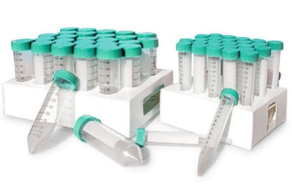 Die Zentrifugenröhrchen Rotilabo von Carl Roth sind erhältlich in den Standardgrößen 15 und 50 ml. 