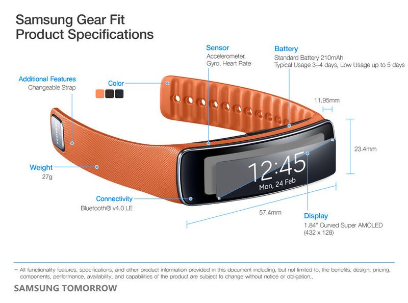 Samsung Gear Fit: Die wesentlichen Features (Samsung)