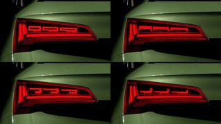 OLED-Rückstrahler sind in Segmente aufgeteilt, die sich individuell ansteuern lassen. (Bild: Audi)