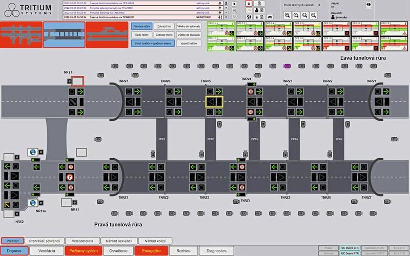 Die Visualisierung des verkehrsreichen Sitina-Tunnels in der Slowakei wurde mit der Bachmann-Lösung atvise realisiert. (Bild: Bachmann electronic)