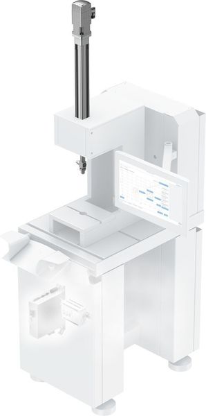 Individuell parametrierbar und modern – das sind die Kerneigenschaften des Servopressen-Bausatzes YJKP.  (Festo)