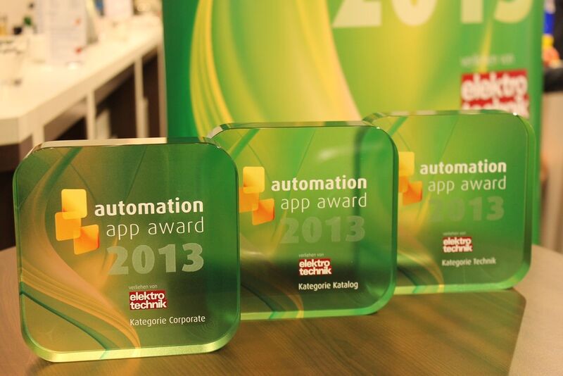 automation app award 2013: Die 3 besten Automatisierungs-Apps wurden von elektrotechnik auf der SPS IPC Drives ausgezeichnet. (elektrotechnik/Vogt/Kunze)