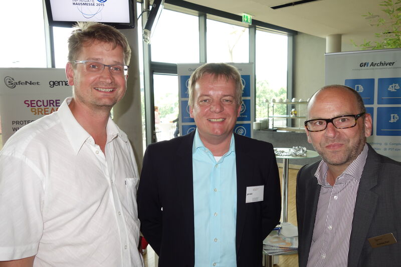 (v. l.) Torsten Kleber, T-Systems mit Joachim Herrmann, gemalto und Andreas Pieri, SafeNet (IT-BUSINESS)