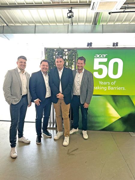 Das ACER-Management-Team mit (v. l.) Tobias Rönnebeck, Gerit Günther, Michael Stuhr und Robert Perenz (Bild: Vogel IT-Medien)