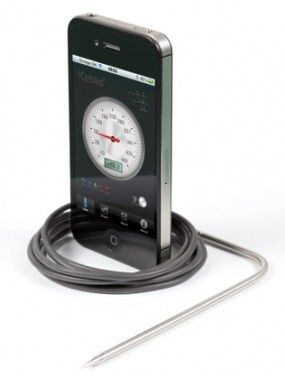 Endlich wieder Grillsaison! Das Grill-Thermometer iCelsius BBQ kann an das iPhone angeschlossen werden und kostet rund 90 Euro. (Bild: iCelsius)