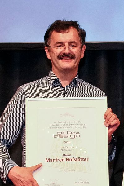 Alfred Fuchs übernahm die Auszeichnung in Vertretung für den Gewinner Manfred Hofstätter (ANDREAS LEMKE)