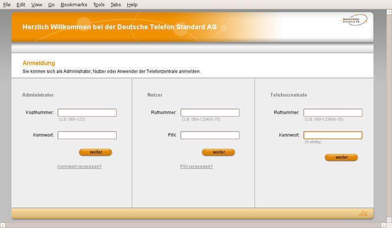 DTSt-Screenshot: Benutzeranmeldung (Archiv: Vogel Business Media)