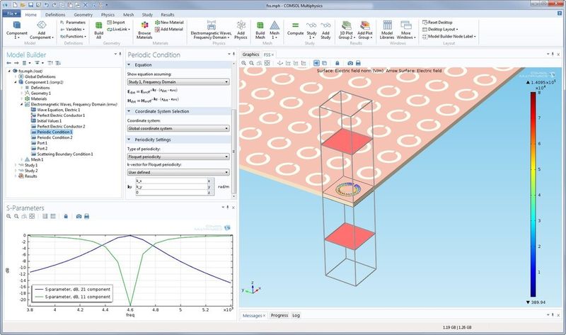 Bild der Obverfläche in Comsol Multiphysics. (Bild: Comsol)
