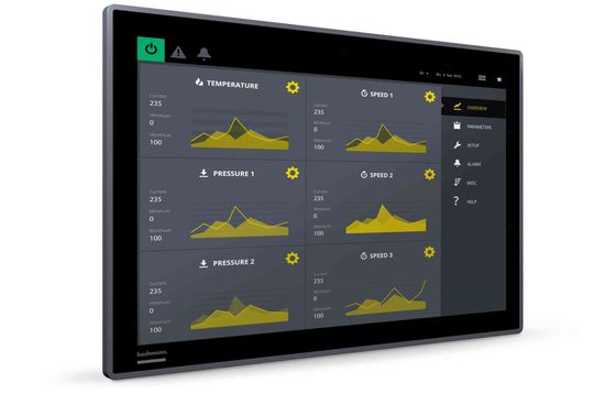 Der "PPC1200" kann unter anderem zur Vor-Ort-Visualisierung bei PV- oder Hybridanlagen oder zur Visualisierung von Batteriespeichern oder BHKW eingesetzt werden.(Bild:  Bachmann electronic)