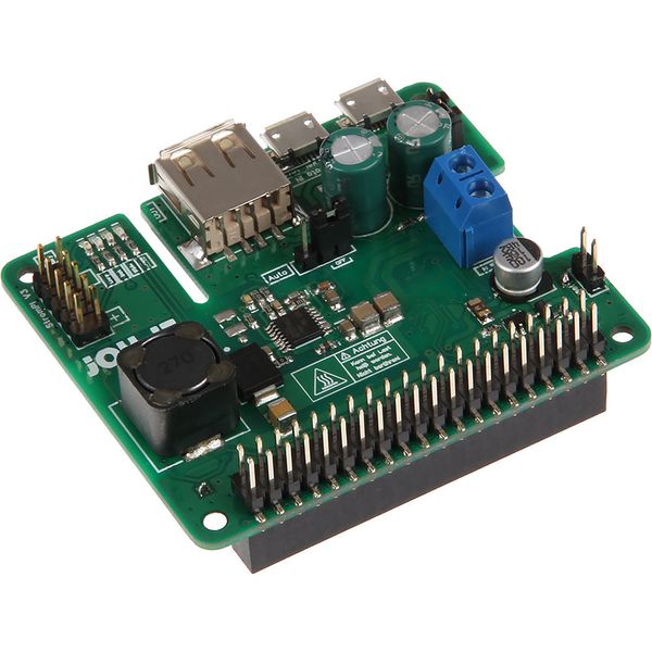 StromPi 3: Die universelle Stromversorgungslösung kann mit Gleichspannungen von 6 bis 61 V versorgt werden und liefert am Ausgang 5 V/3 A. (Bild: Joy-IT)