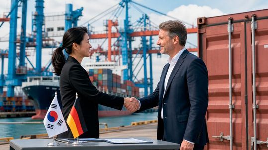 Das wäre durchaus ein ideales Bild – Südkorea als guter Handelspartner für Deutschland (und die EU) – und umgekehrt! Doch es gibt so einges, was den potenziellen Freunden in diesem asiatischen Land zu denken gibt ...(Bild:  KI-generiert)