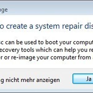 Nicht vergessen: Ohne Recovery CD ist ein Bare-Metall Restore schwierig!