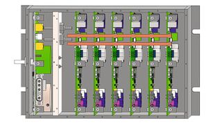 Der DC/DC-Wandler SBV.24.24. von SYKO: wurde für den Einsatz in Bahnanwendungen entwickelt und erzeugt eine geregelte und kurzschlussfeste Ausgangsspannung von 24 V.  (Bild: SYKO)