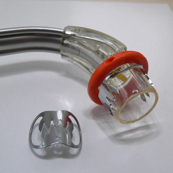 Wie eine Bärenfalle funktioniert das OTSC® -Prinzip. Das Gewebe wird in die Applikationskappe gezogen und von Clip komprimiert. (Proto Labs)