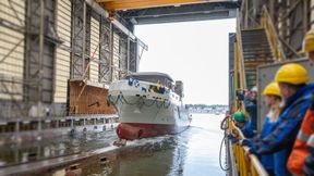 Am 17. September 2026 lief die Forschungsplattform Modularis vom Stapel. (Bild: DLR)