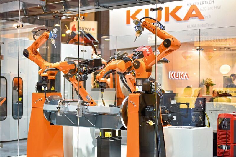Schweisstec à découvrir du 5 au 8 novembre 2019 à Stuttgart, ici les robots Kuka à l'oeuvre. (Schweisstec)