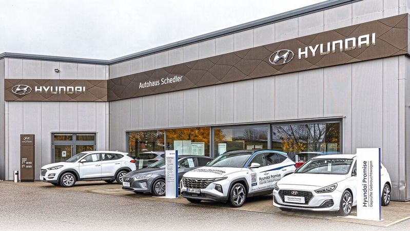 Das Autohaus Schedler gehörte zu den ersten Händlern, die das Promise-Programm umgesetzt haben.(Bild:  Hyundai)