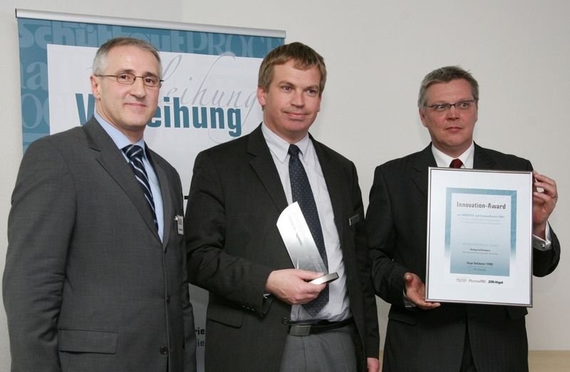 Der Sonderpreis in der Kategorie Pharmatechnik gin an Christoph Lutz, GE Sensing. (Archiv: Vogel Business Media)