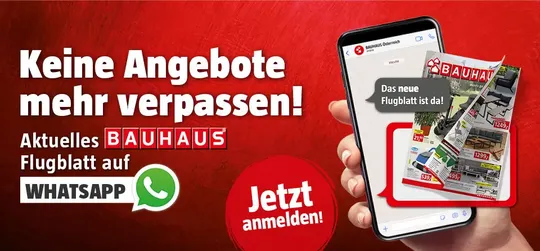 Bauhaus Österreich nutzt Chatarmin und WhatsApp-Marketing für PR-Kampagnen. (Chatarmin)