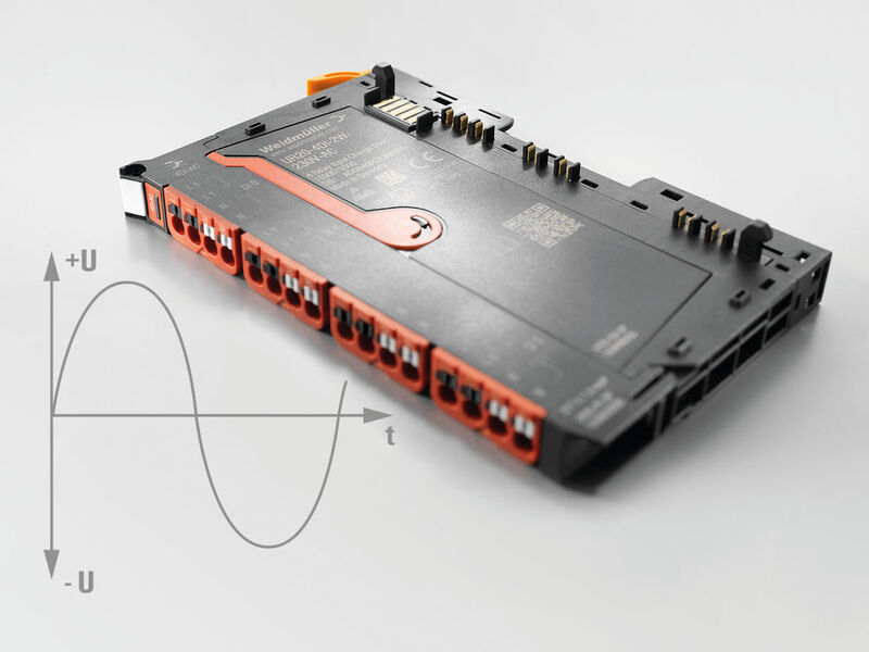 Das u-remote 230V-AC-Modul eignet sich für 110/230-V-AC-Signale mit 50/60 Hz. Es ist kompatibel nach EN61131-2 Typ 1 und 3. (Weidmüller)