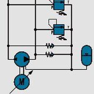 Bild 1: In der Grundausführung besteht 
die Linearachse im Wesentlichen aus einem Servomotor, einer Innenzahnradpumpe und einem Hydraulikzylinder. 