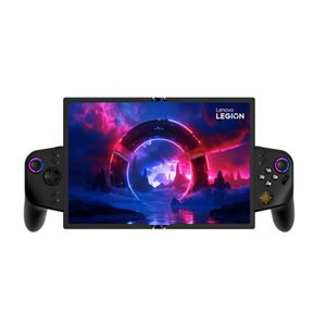 Primär ist das Legion Go Fold Concept allerdings für das Gaming bestimmt. Dafür werden zwei Controller angedockt. Der rechte verfügt über ein kleines Touch-Display, das auch als Touchpad dient.(Bild:  Lenovo)