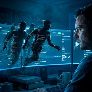Durch KI entdeckte Exploits bringen Admins zum Schwitzen, da Angreifer so immer mehr Schwachstellen ausnutzen können, teils lange bevor ein Security Advisory veröffentlicht wird. (Bild: Gemini / Vogel IT-Medien GmbH / KI-generiert)