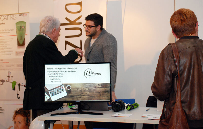 Ausstellungsbereich: Lozuka Isartal, Internet für regionale Einzelhändler und Dienstleister. (Dr. Norbert Baumgärtner/geothermie-pr.com)