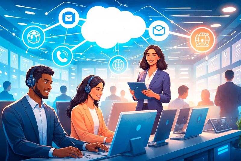 Mit Agentforce Contact Center bündelt Salesforce Sprache, digitale Kanäle, CRM-Daten und KI-Agenten in einer Plattform für den modernen Kundenservice.(Bild:  ChatGPT / KI-generiert)